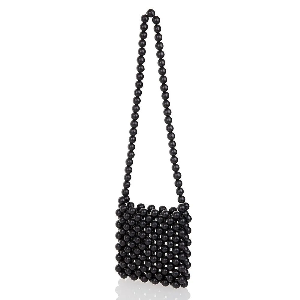 Mia Black Small Beadbag