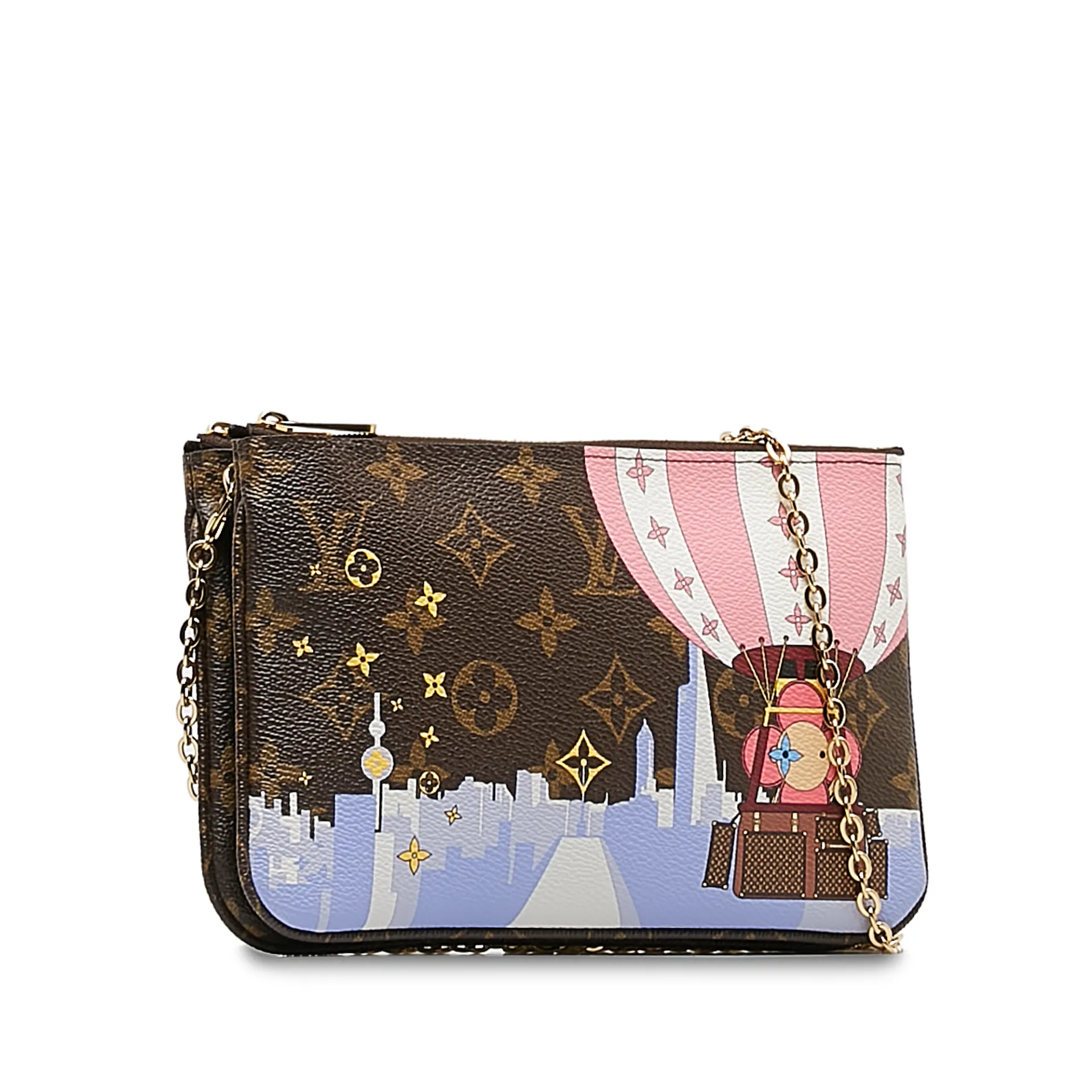 Louis Vuitton Monogram Double Zip Pochette Illustre Vivienne Shanghai