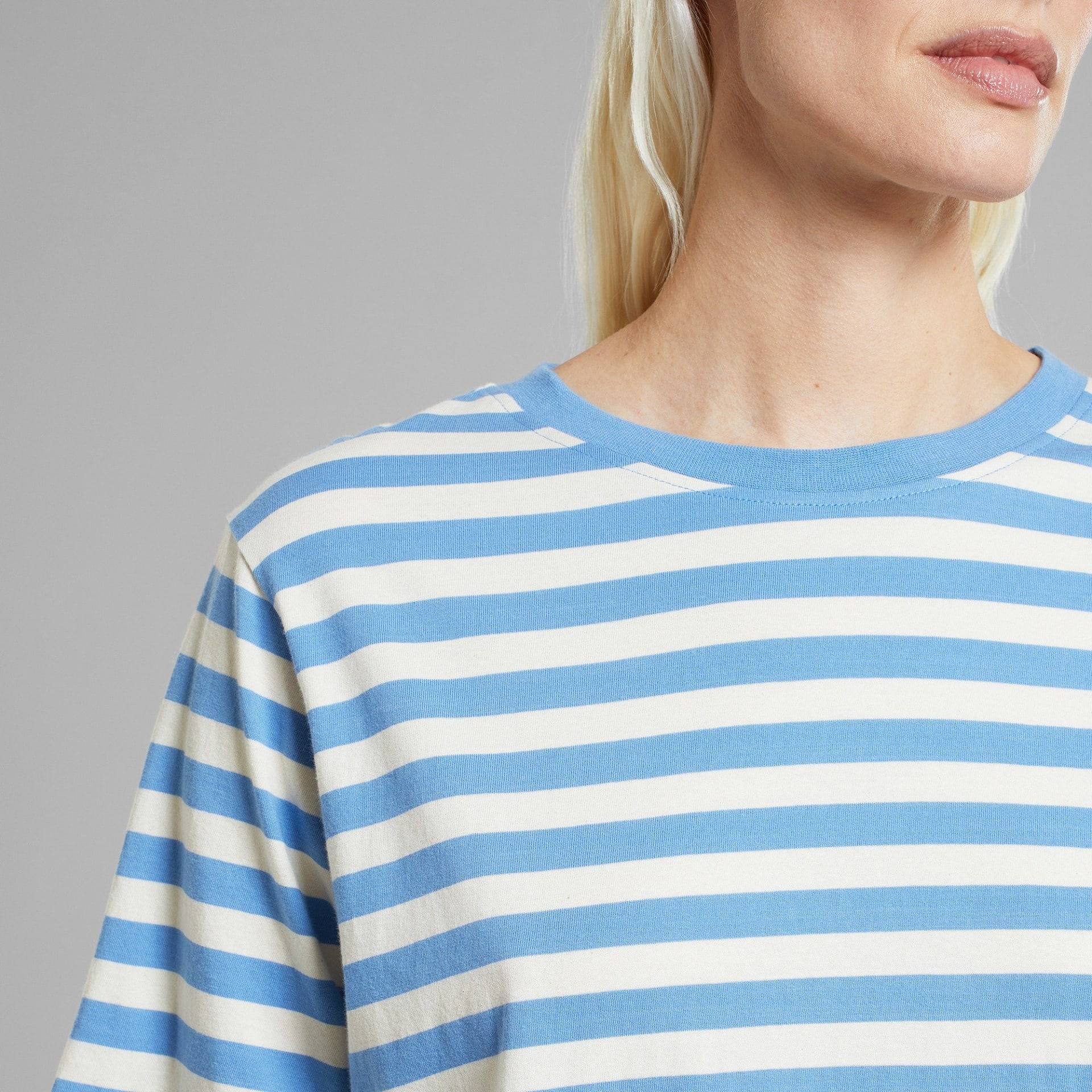 T-shirt Vadstena Stripes Della Blue
