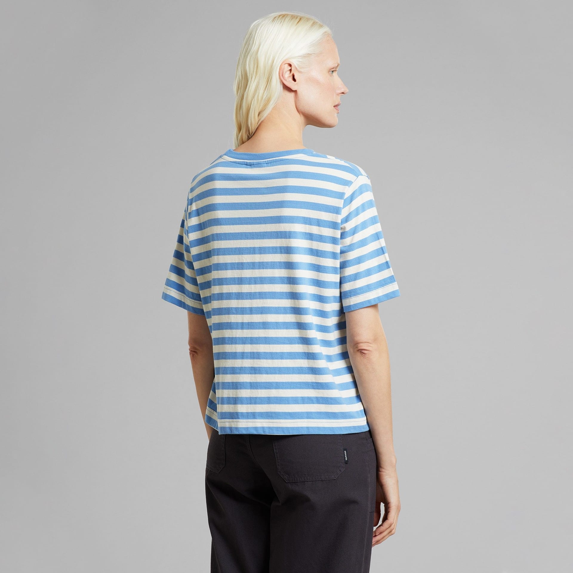 T-shirt Vadstena Stripes Della Blue