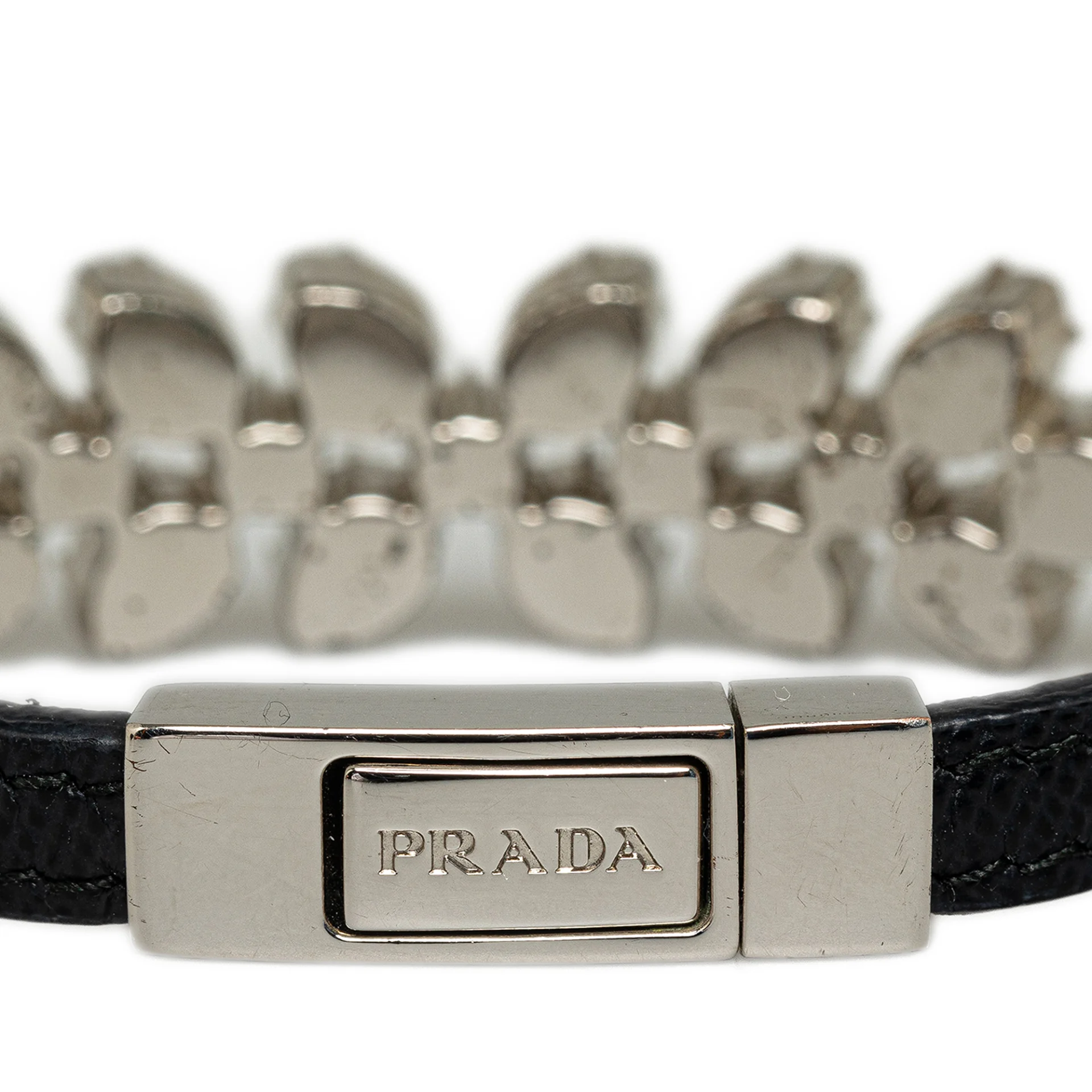 Prada Rhinestone Saffiano Bracelet