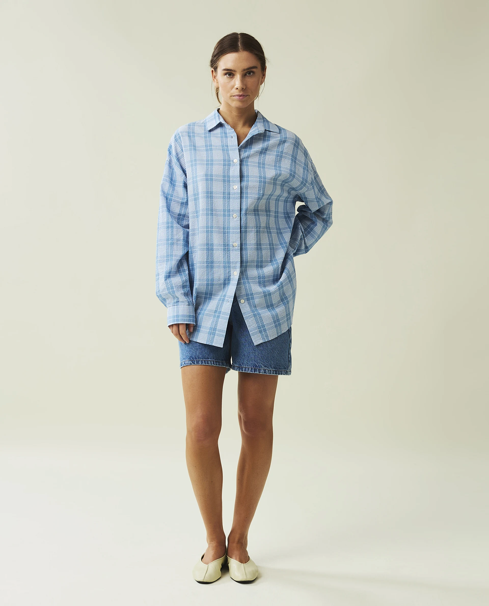 Pernilla Organic Cotton Seersucker Shirt