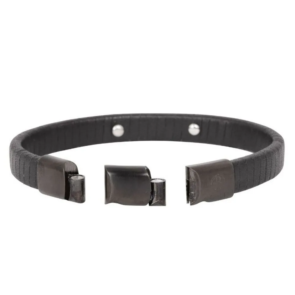 Lucas Leather Bracelet Black