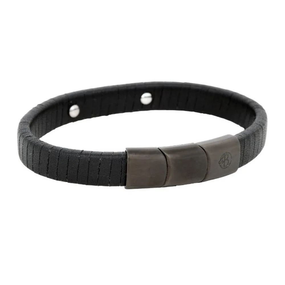 Lucas Leather Bracelet Black