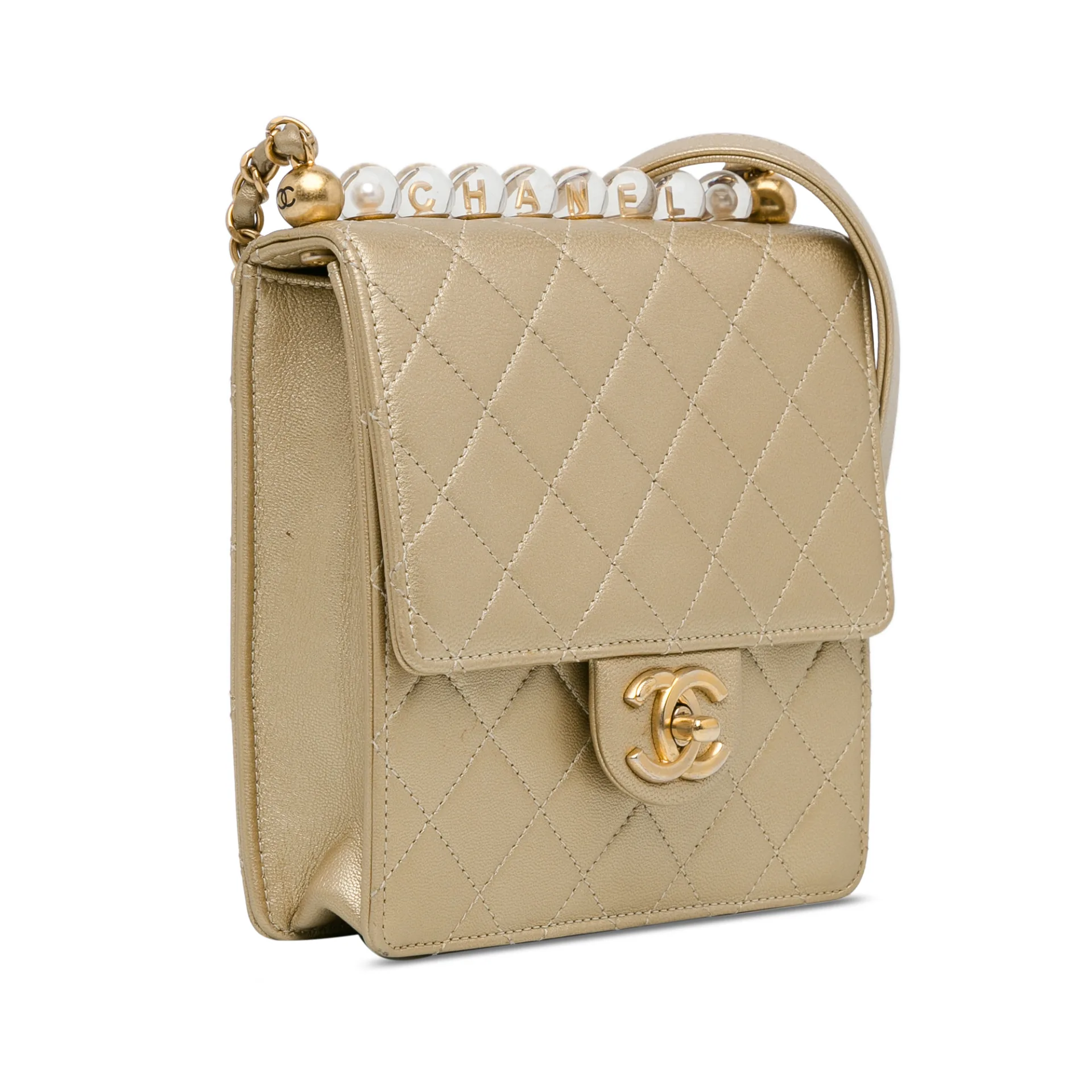 Chanel Small Lambskin Chic Pearls Flap