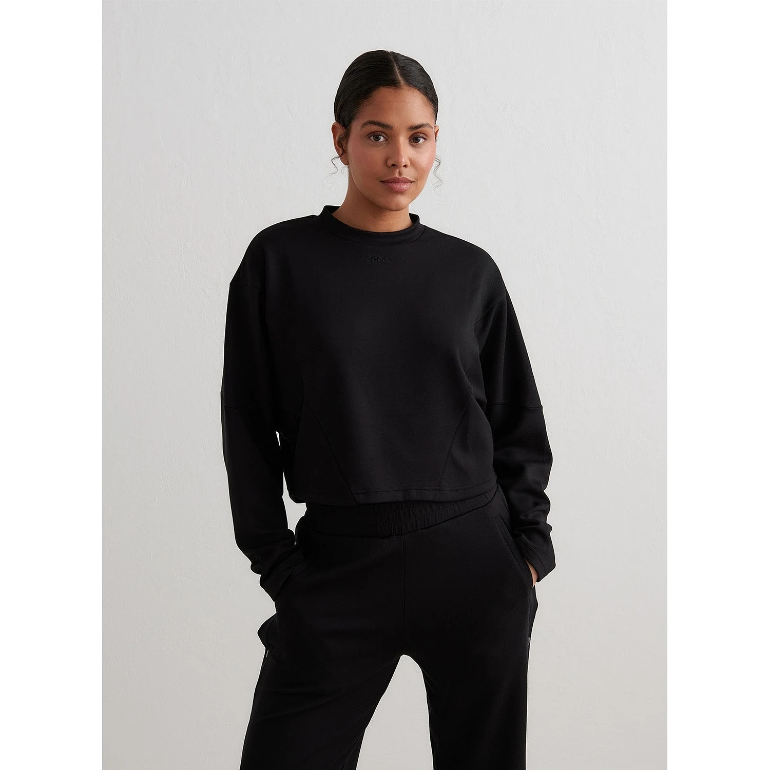 Black Comfy Block Sweatshirt