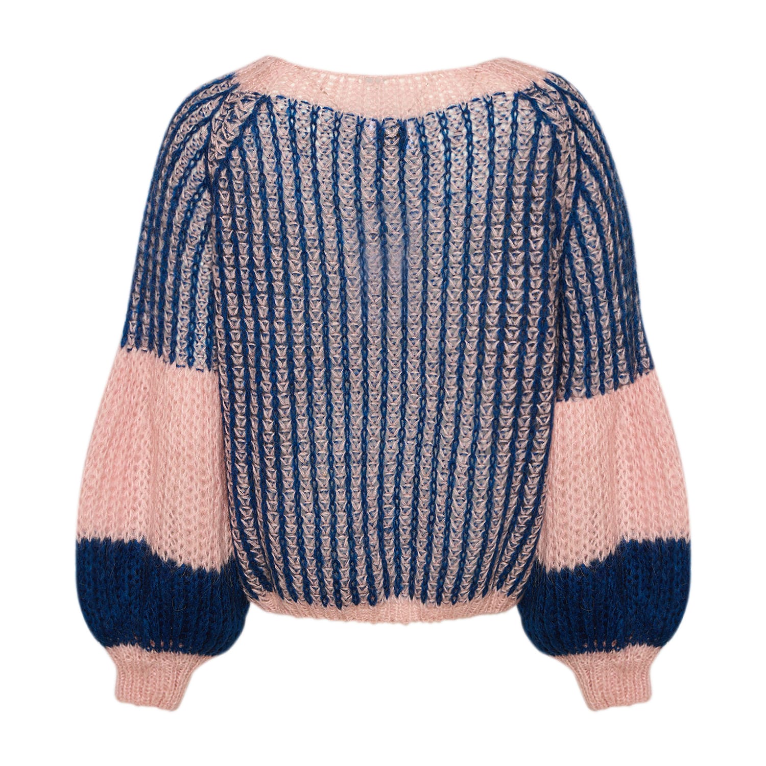 Liana Knit Cardigan - Rose/navy