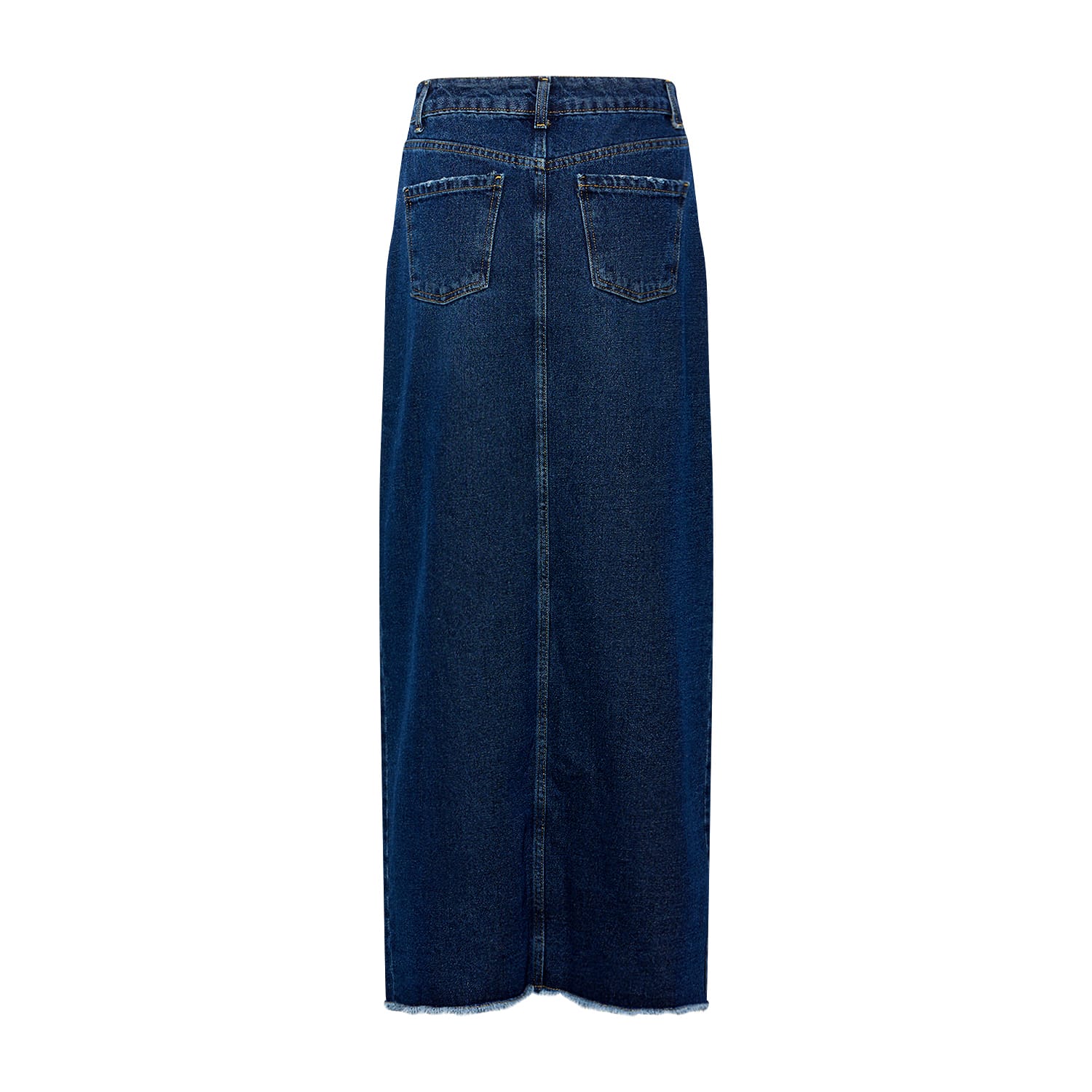 Chris, Long Denimskirt - Blue Indigo