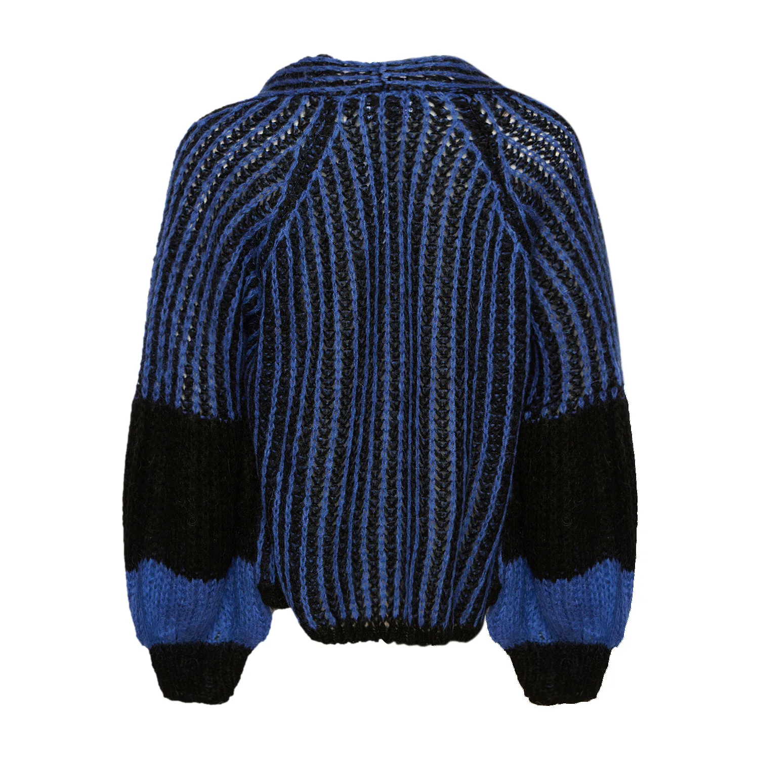 Liana Knit Cardigan - Black/electric Blue