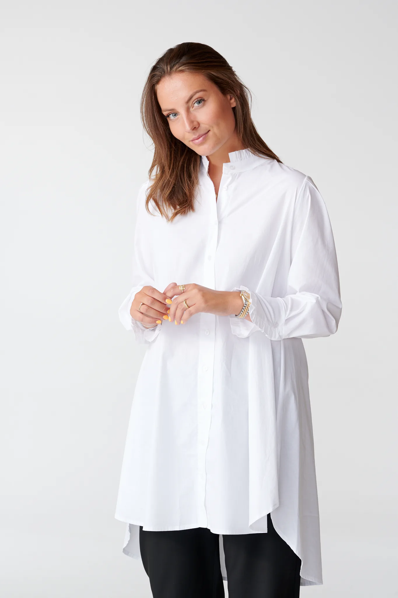 Naneth Shirt Dress - White