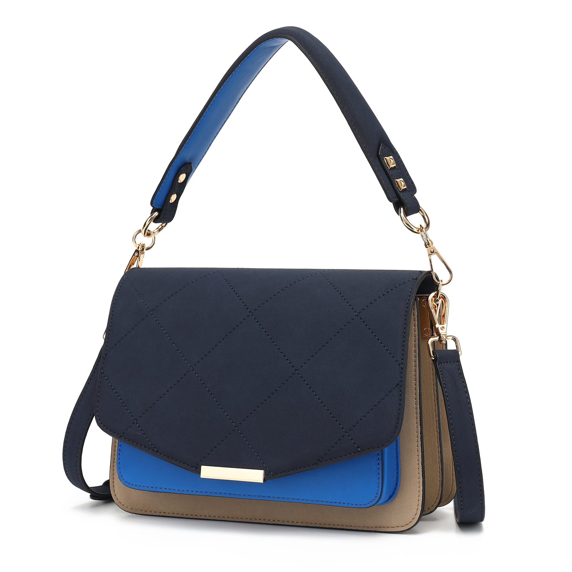 Blanca Bag Medium - Navy/sand/blue