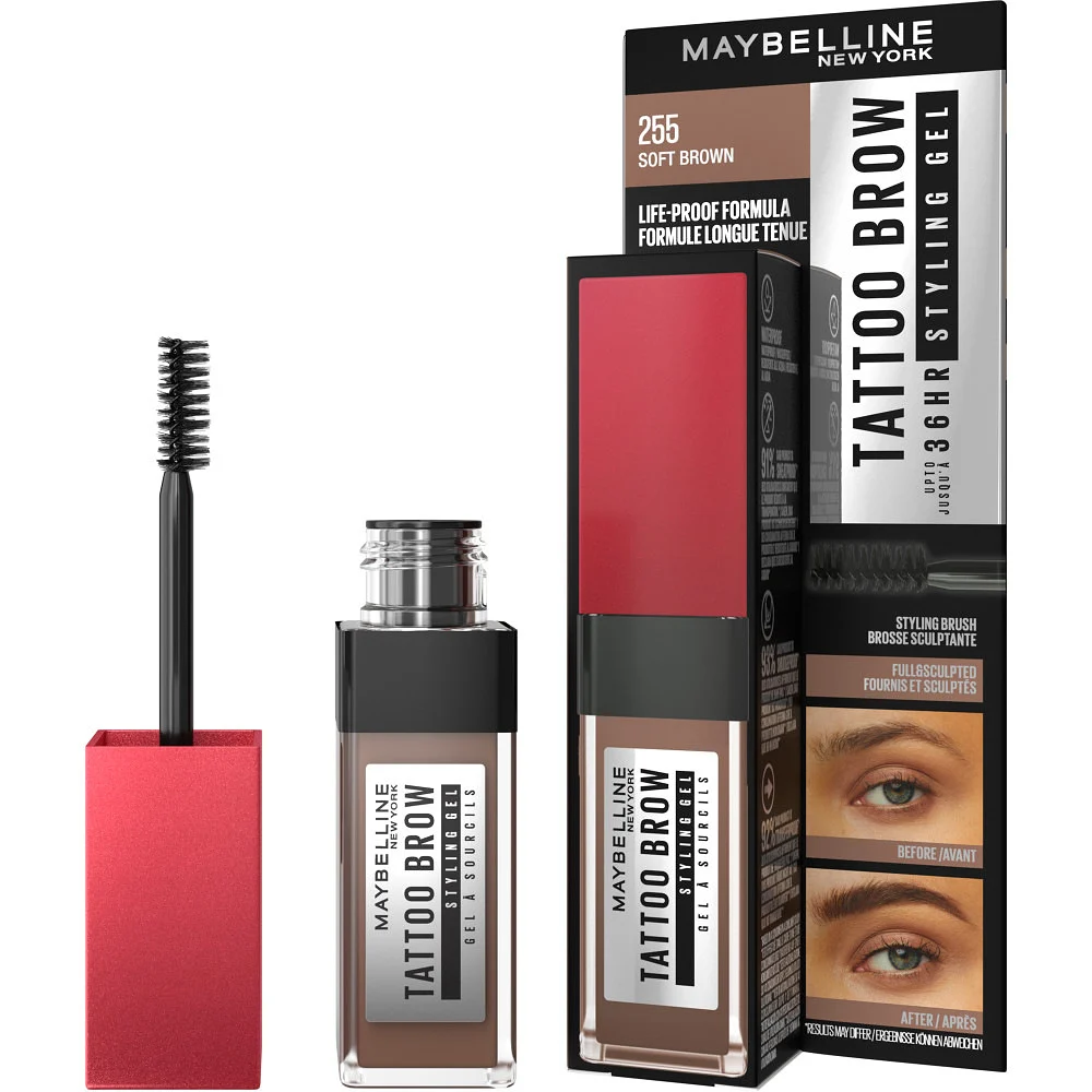 Maybelline Tattoo Brow 36H Styling Gel 255 Soft Brown