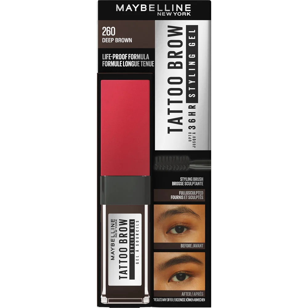 Maybelline Tattoo Brow 36H Styling Gel 260 Deep Brown