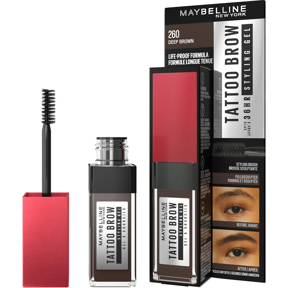 Maybelline Tattoo Brow 36H Styling Gel 260 Deep Brown