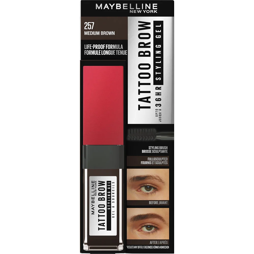 Maybelline Tattoo Brow 36H Styling Gel 257 Medium Brown