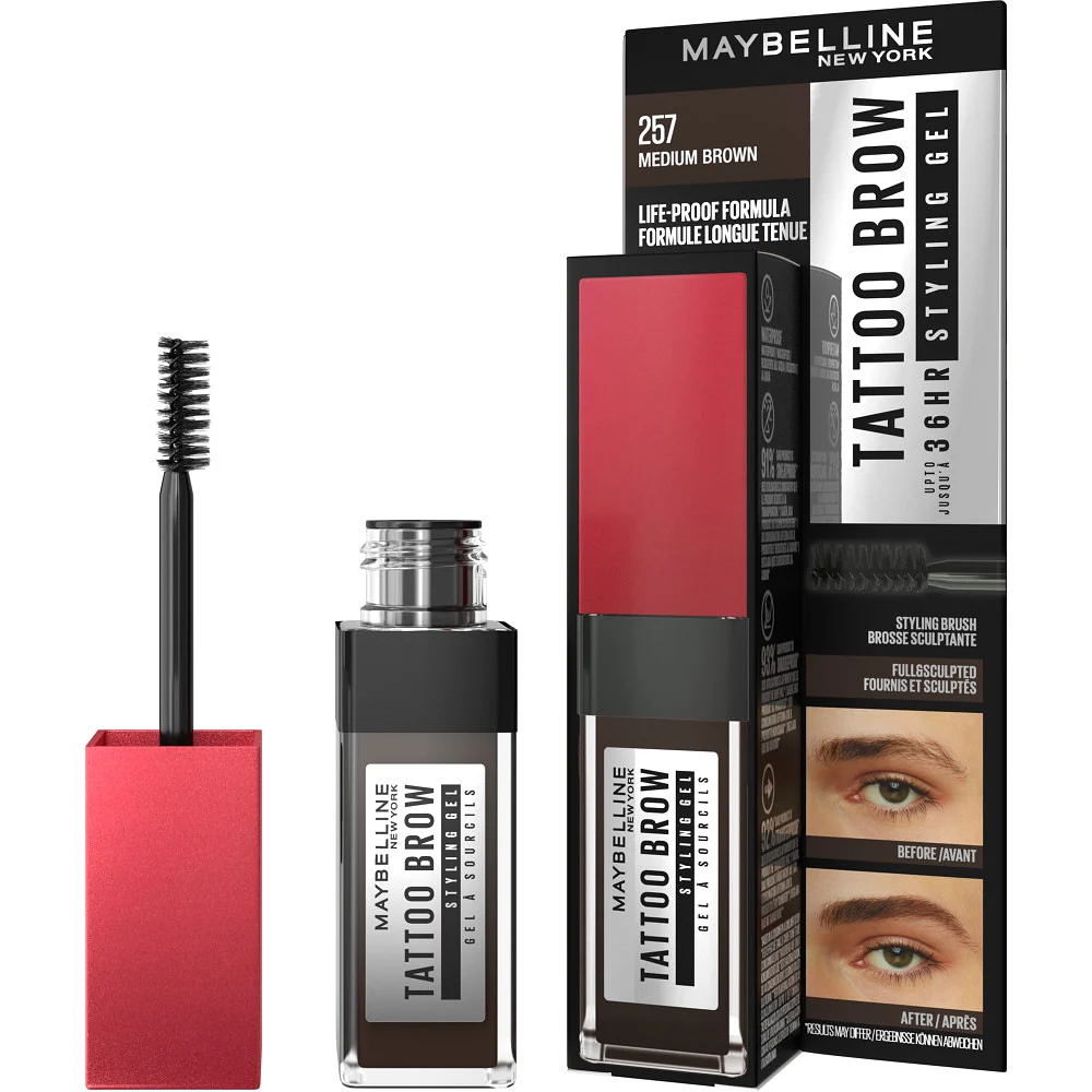 Maybelline Tattoo Brow 36H Styling Gel 257 Medium Brown