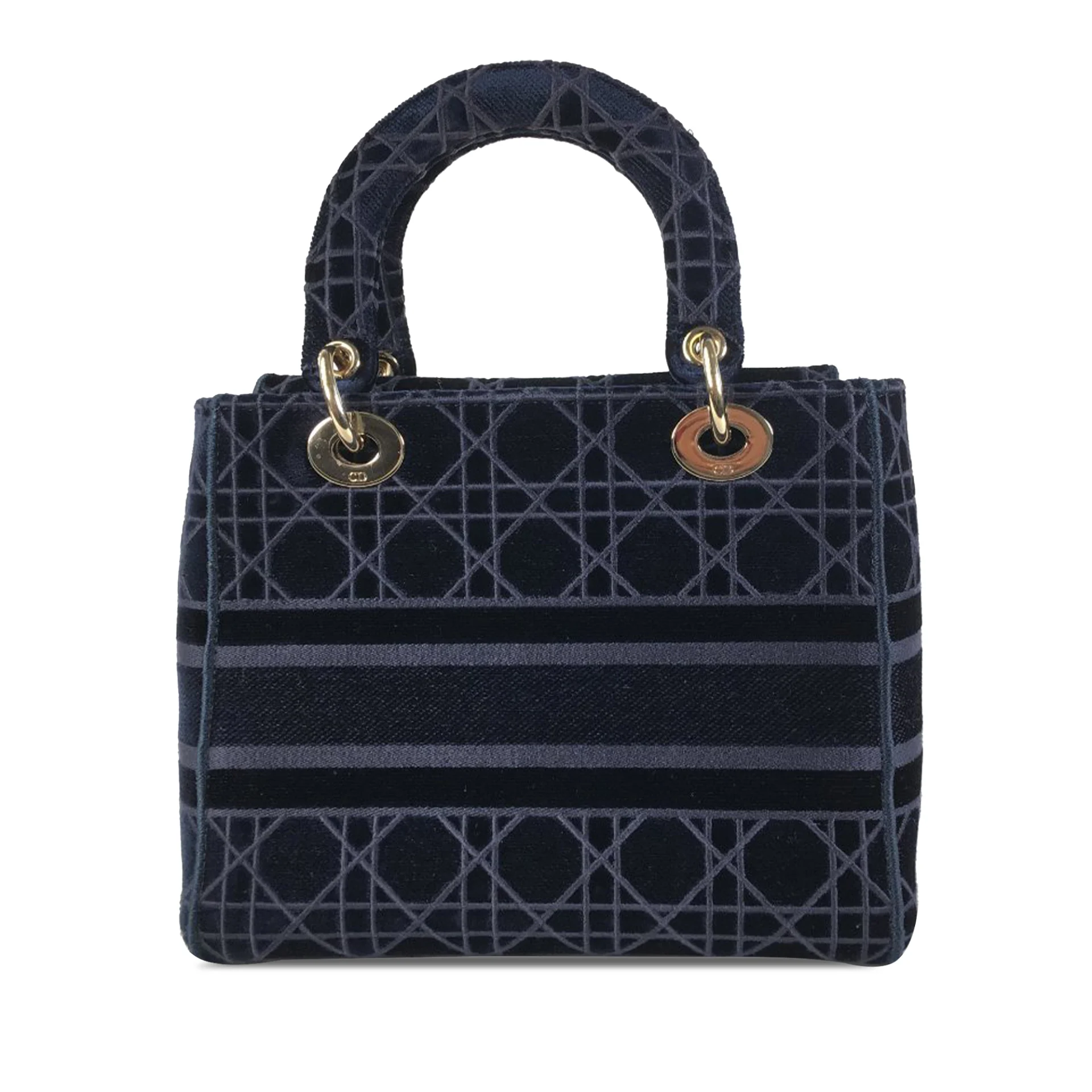 Dior Medium Cannage Velvet Lady D-lite