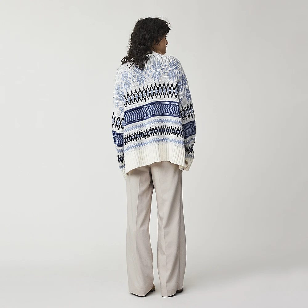 Alison Jacquard Knitted Cardigan