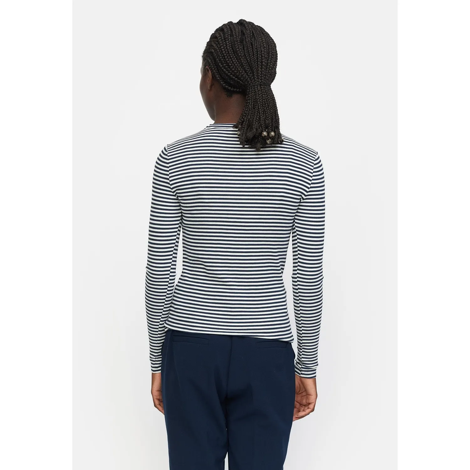 Srfenja Stripe O-neck Top