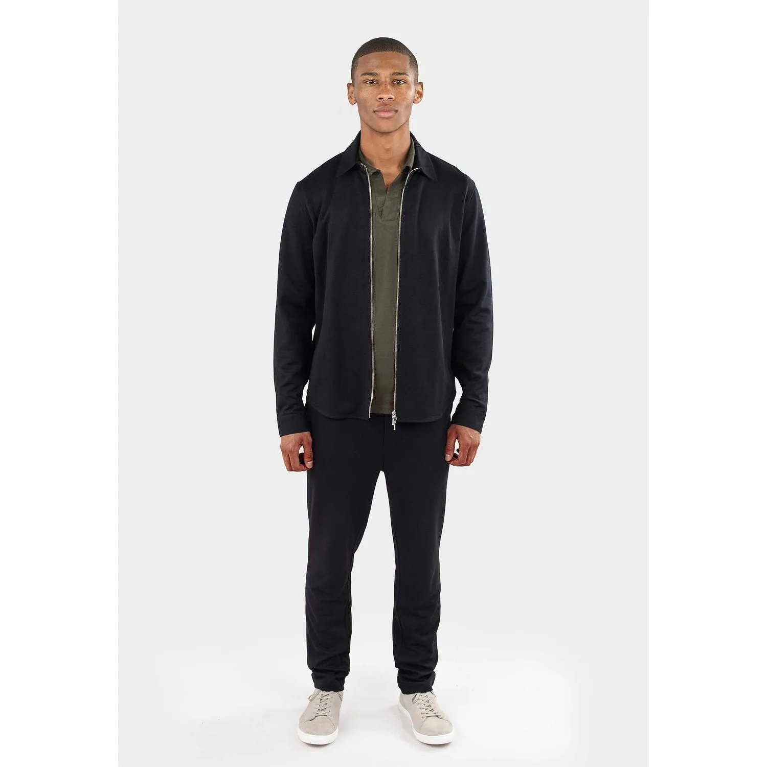 Aden Superior Stretch Overshirt - Black