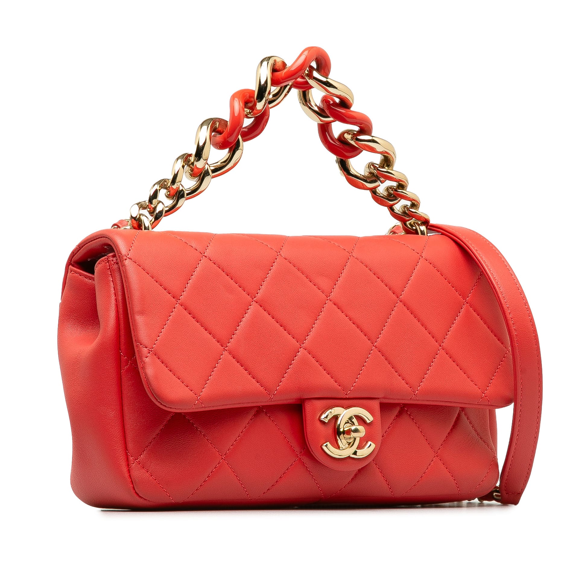 Chanel Small Lambskin Elegant Chain Single Flap