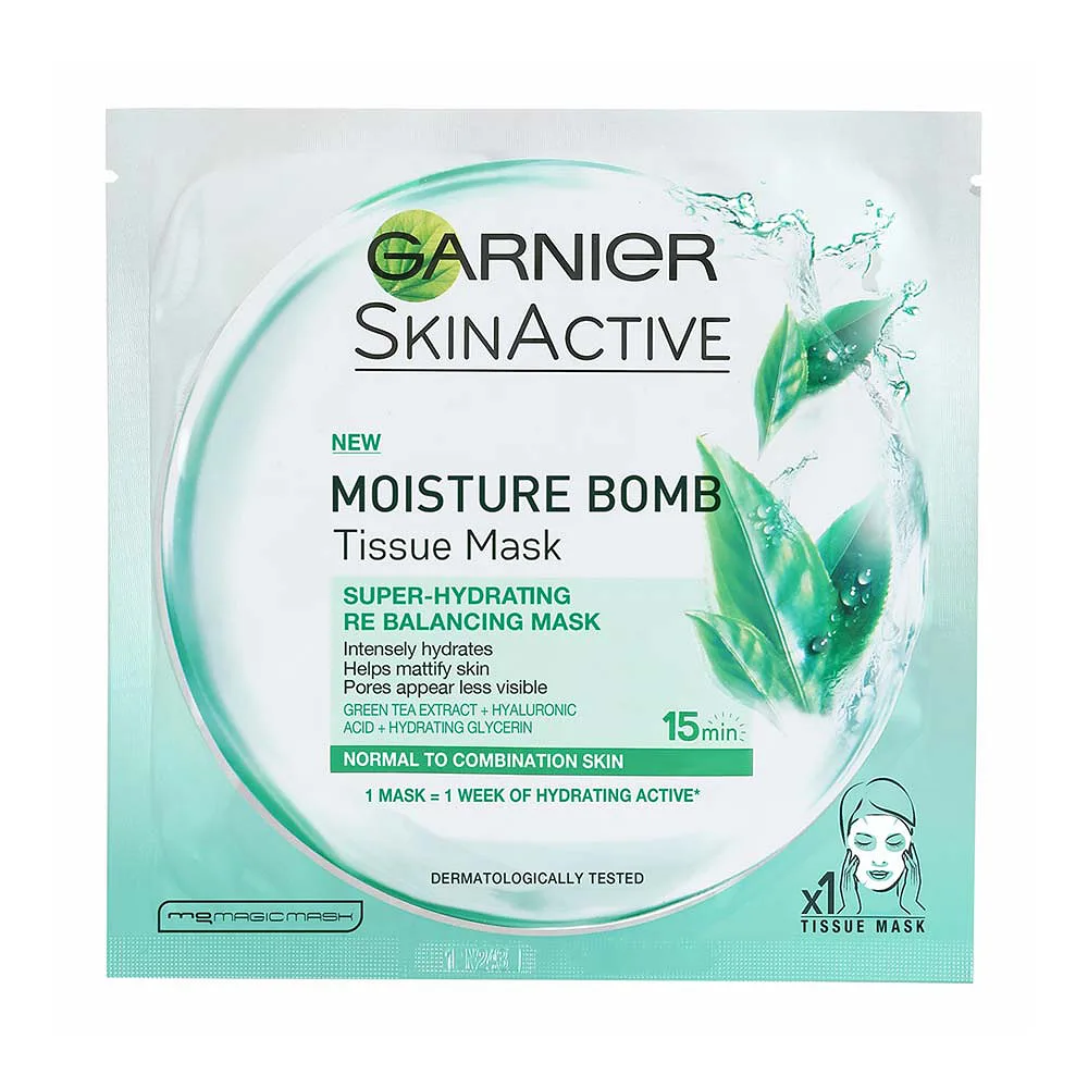 Skin Active Moisture Bomb Tissue Mask (Green) Face Care