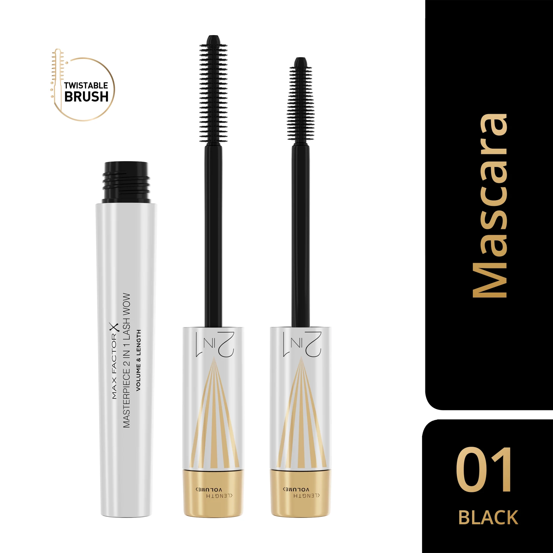 Masterpiece 2 In 1 Lash Wow Mascara Black