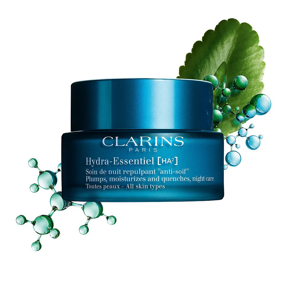 Clarins Hydra-Essentiel Plumps, moisturizes and quenches, night care - All skin types