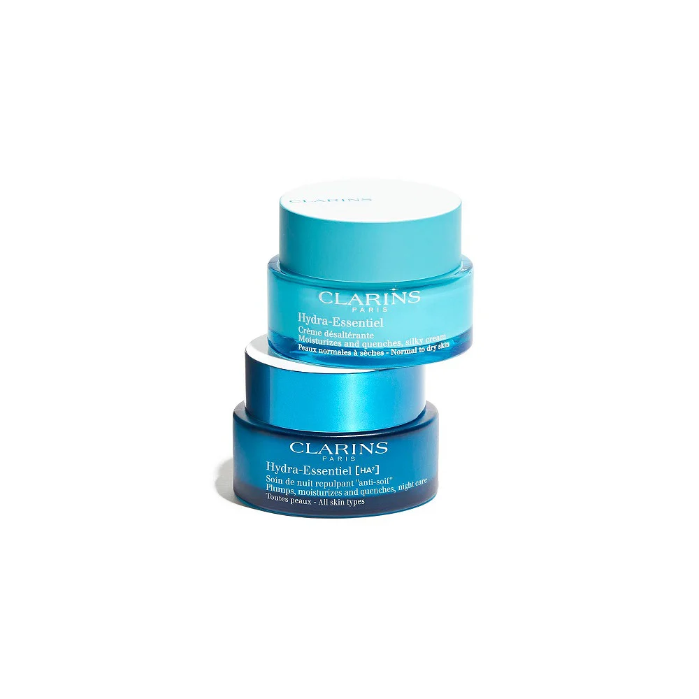 Clarins Hydra-Essentiel Plumps, moisturizes and quenches, night care - All skin types