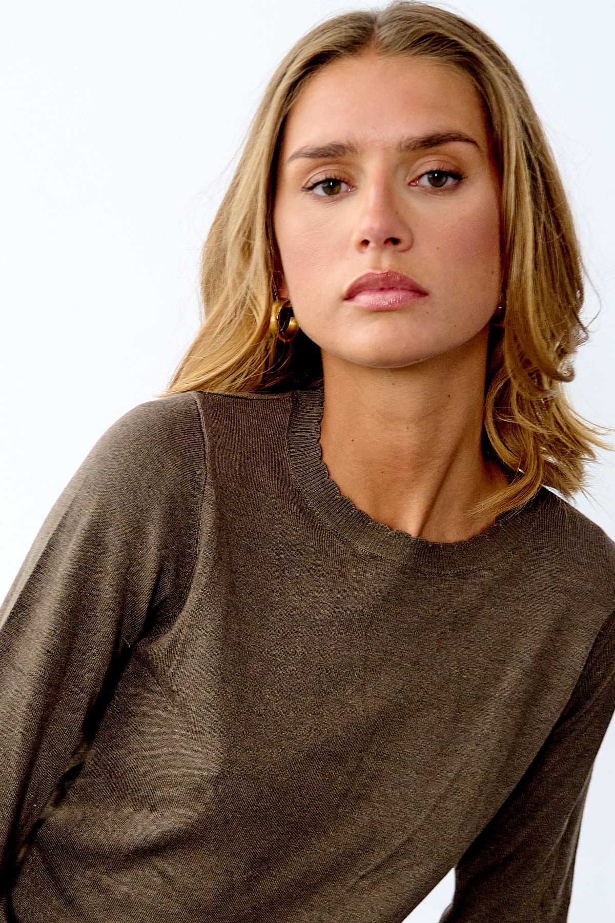 Ayla Knit Sweater - Brown