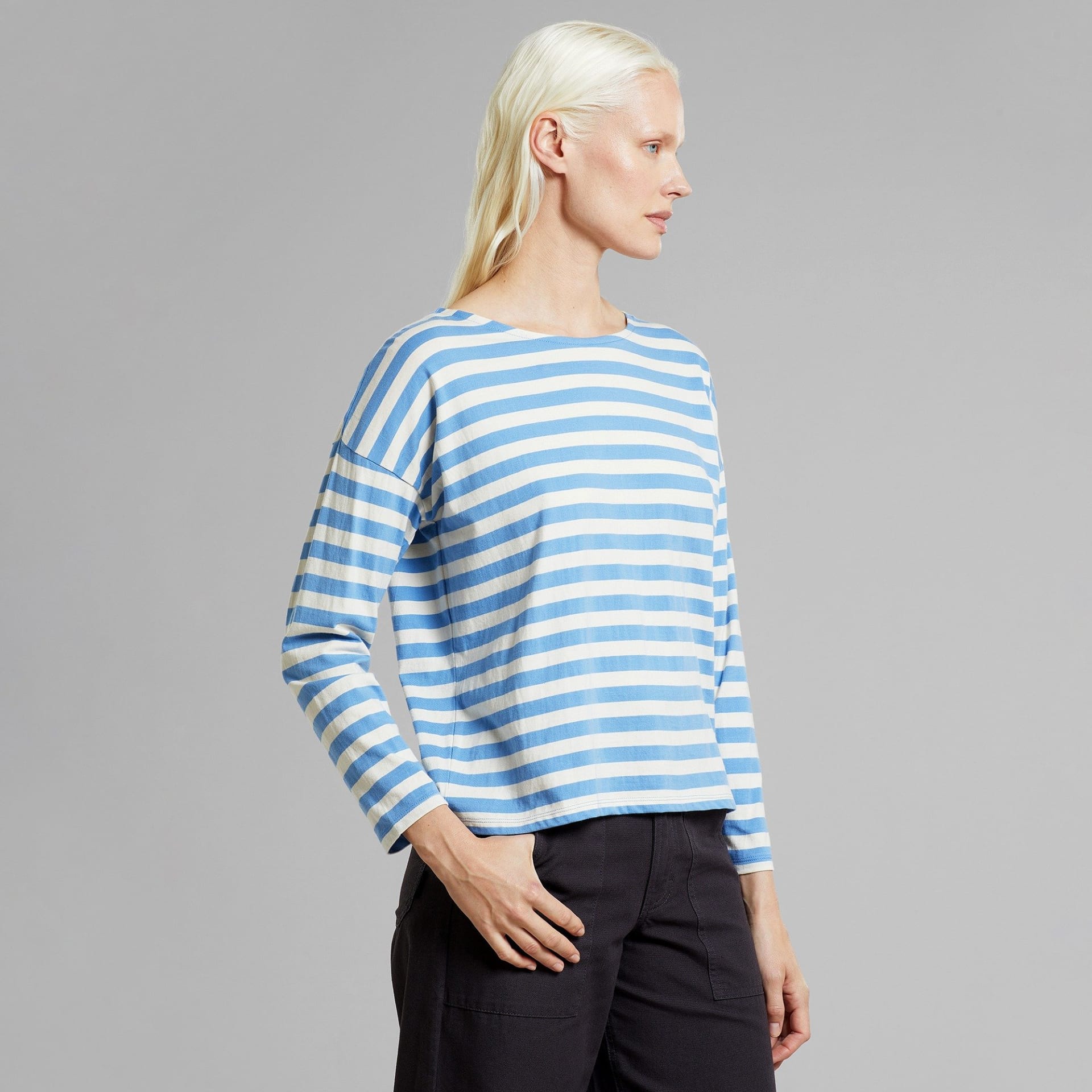 Top Humledal Stripes Della Blue