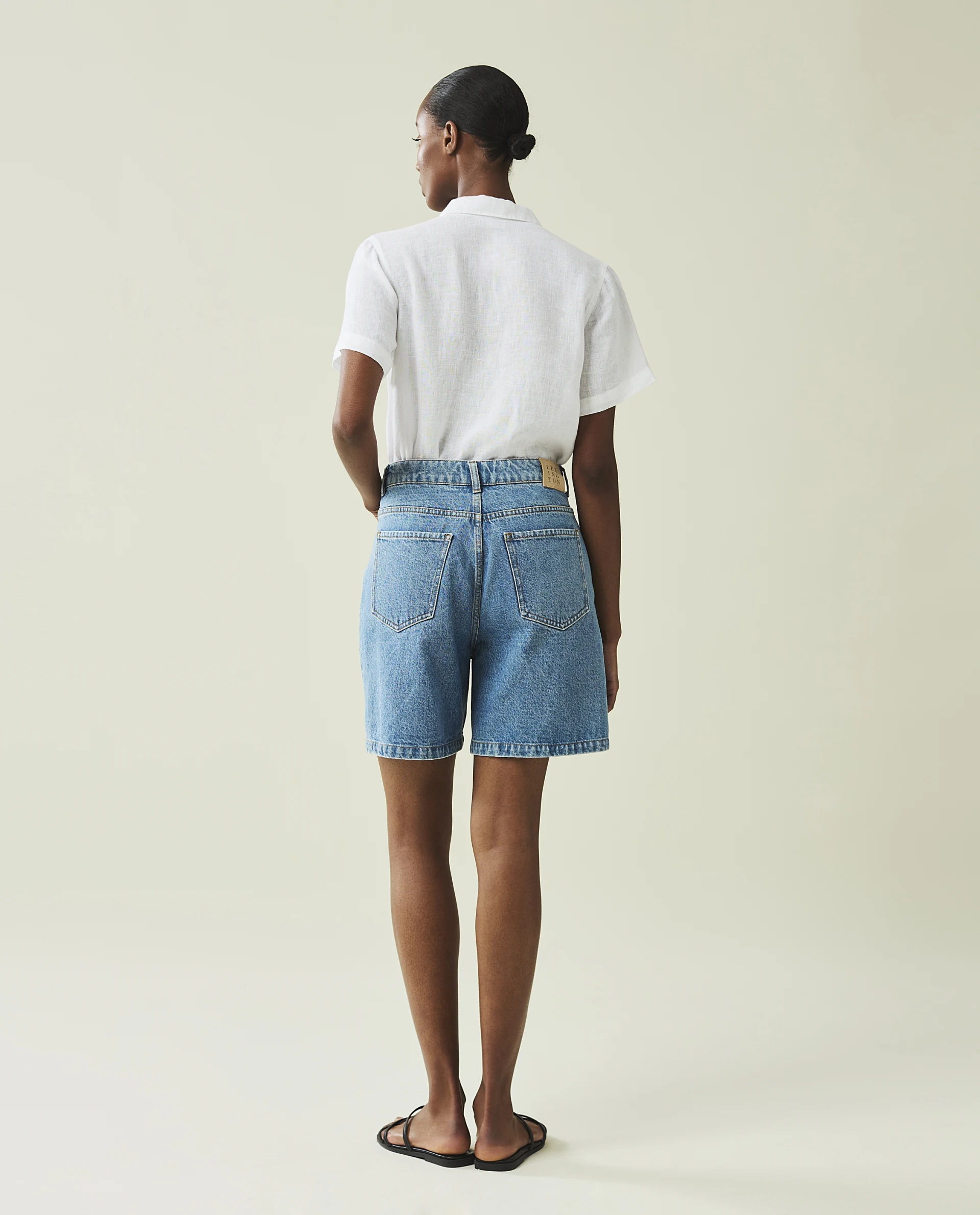 Sasha High-rise Denim Shorts