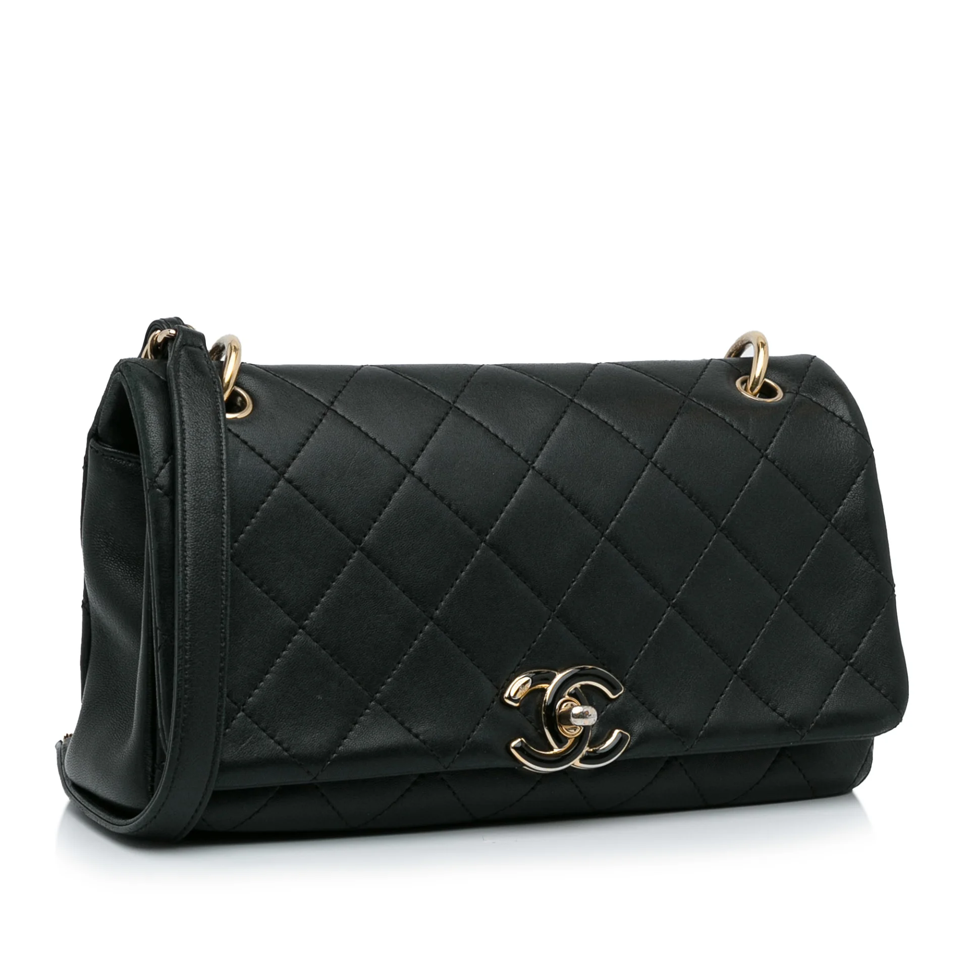 Chanel Twist Chain Enamel Cc Flap Bag