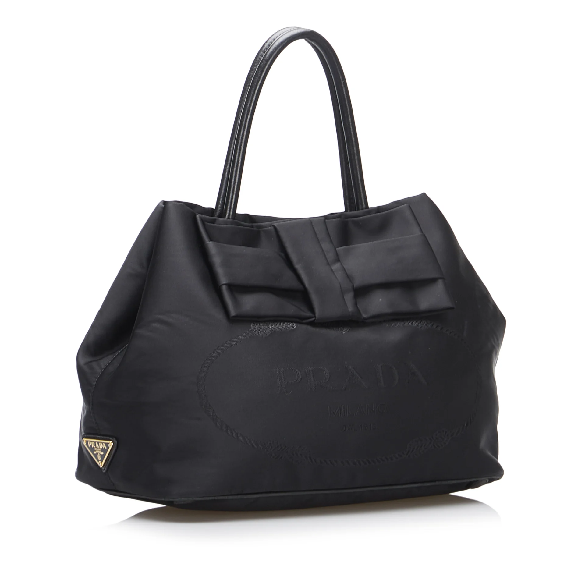 Prada Canapa Tessuto Bow Satchel