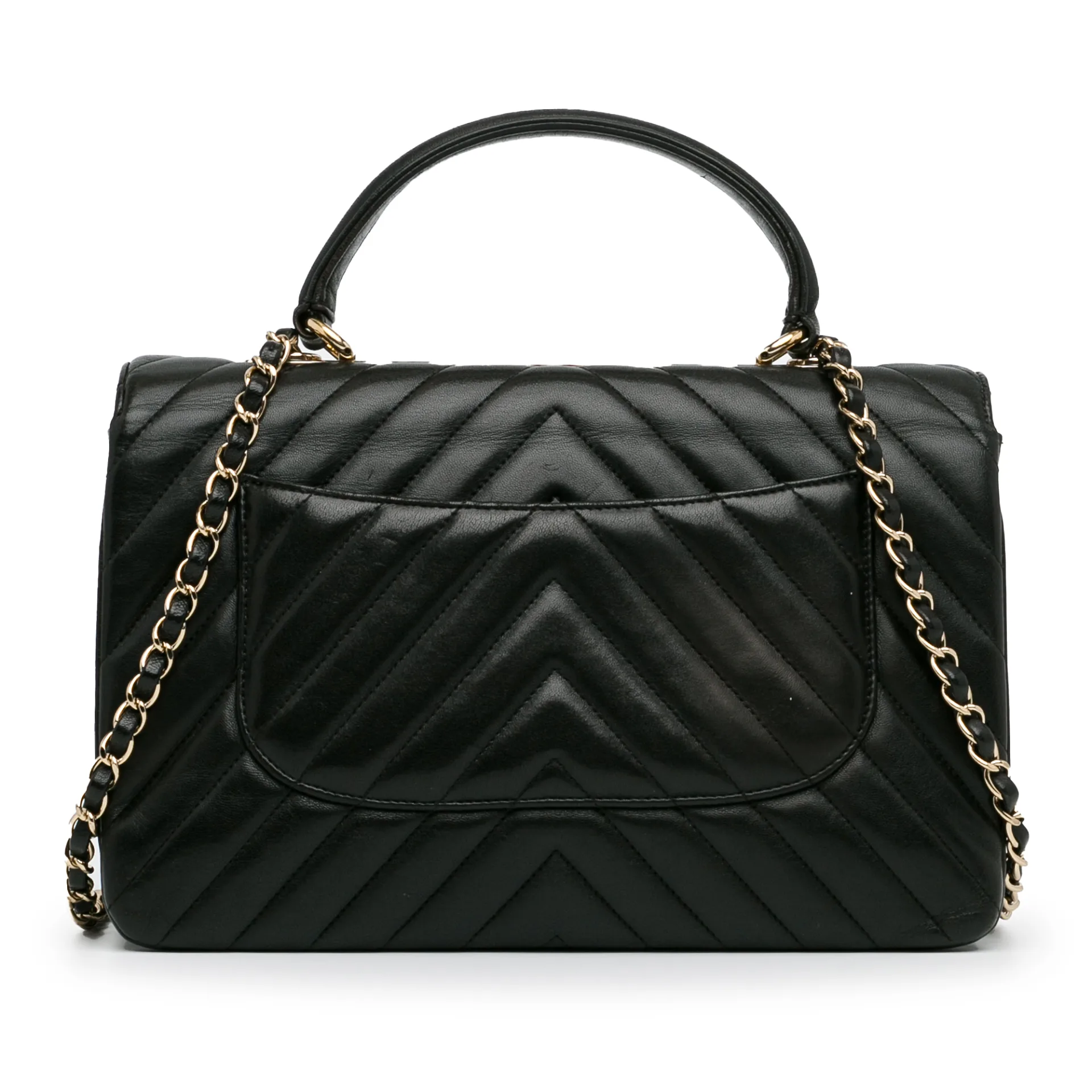 Chanel Medium Cc Chevron Lambskin Trendy Flap