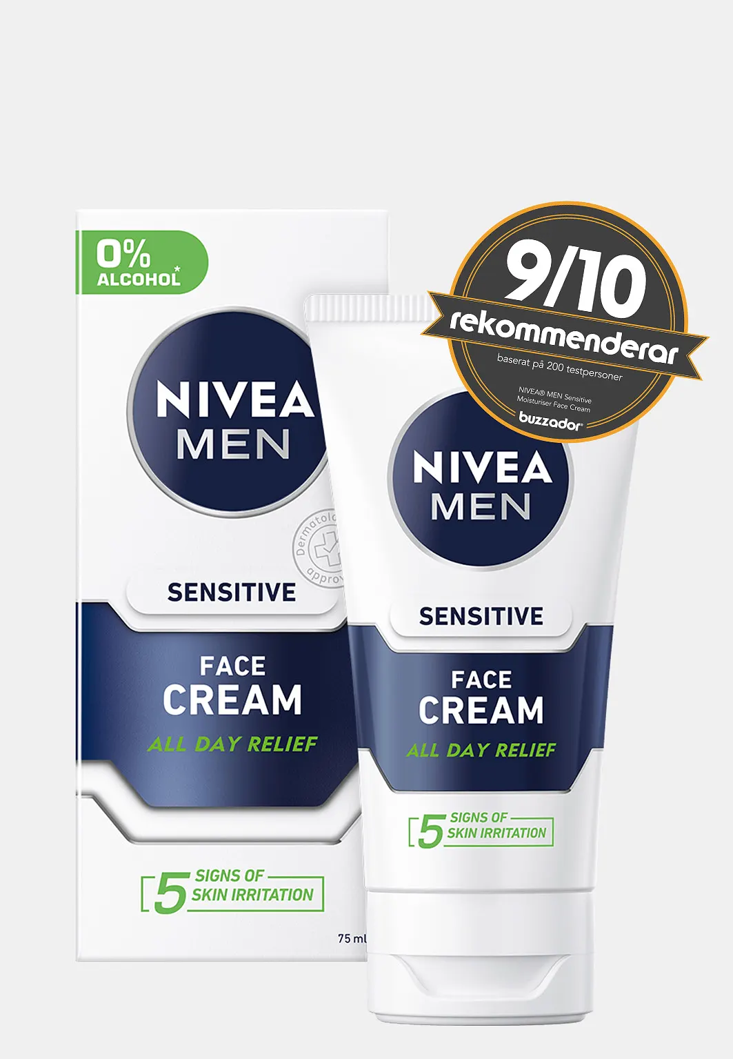 Ansiktskräm Sensitive Mosituriser Face Cream 75 ml NIVEA MEN