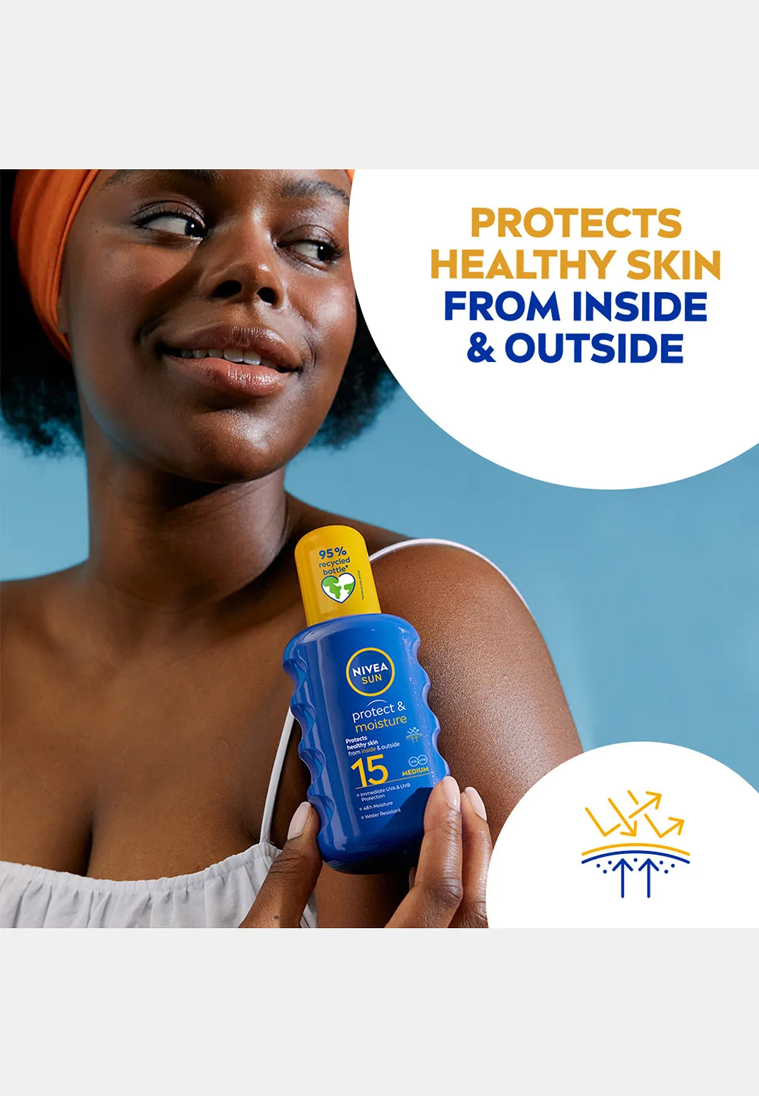 Solspray Protect & Moisture Sun Spray SPF15 200 ml NIVEA SUN