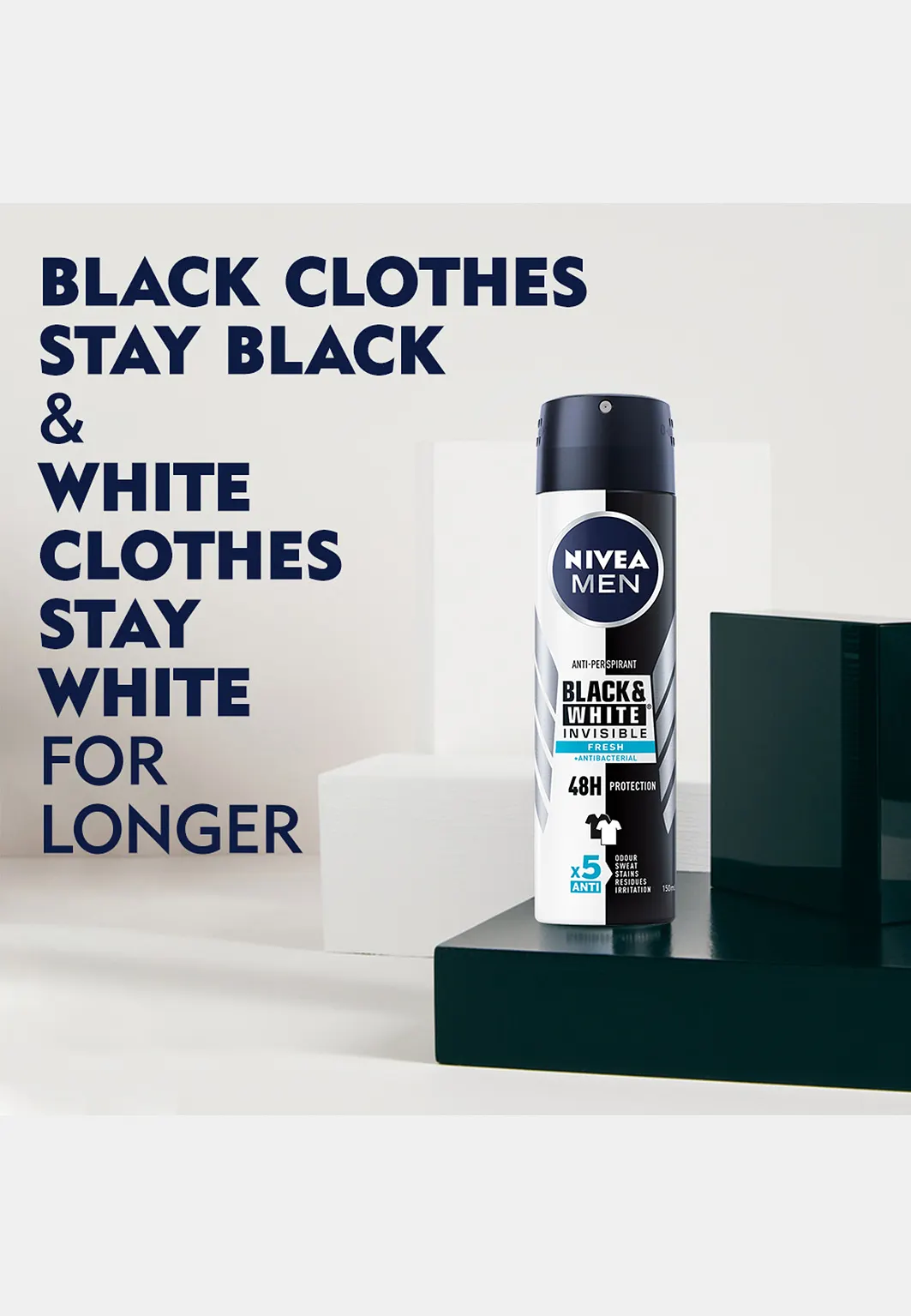 Antiperspirant Deo Spray Black & White Fresh 150 ml NIVEA MEN