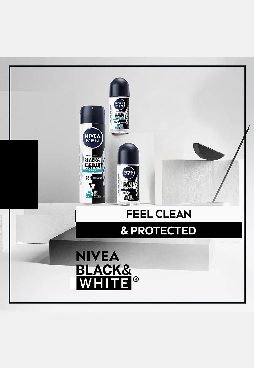 Antiperspirant Deo Spray Black & White Fresh 150 ml NIVEA MEN