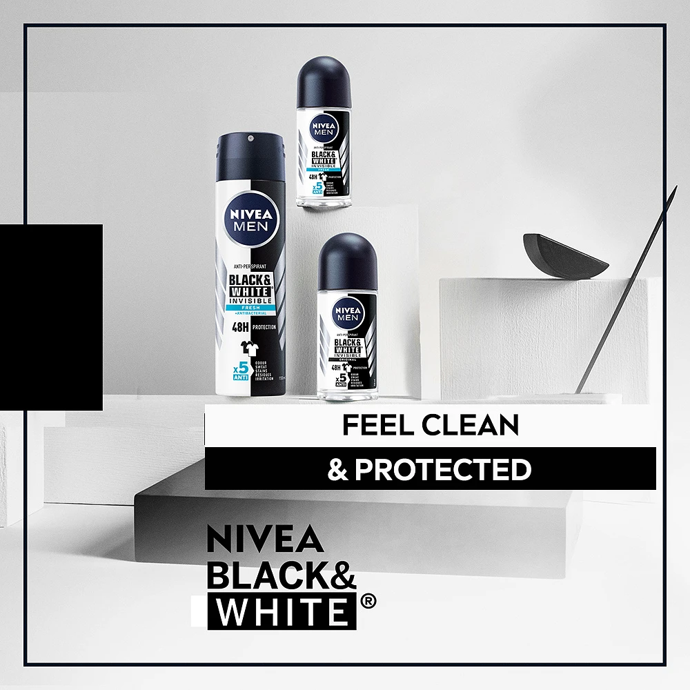 Antiperspirant Deo Spray Black & White Fresh 150 ml NIVEA MEN