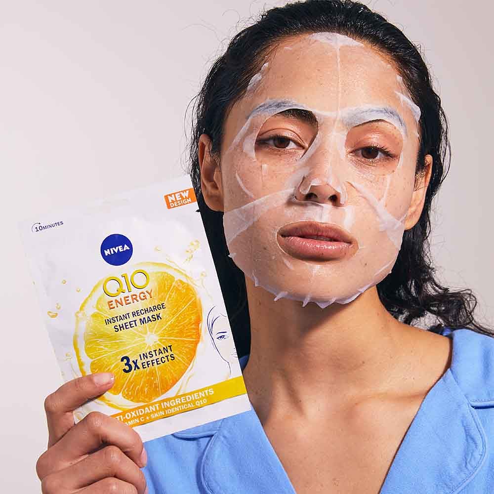 Ansiktsmask NIVEA Q10 Energy Sheet Mask 1 st NIVEA