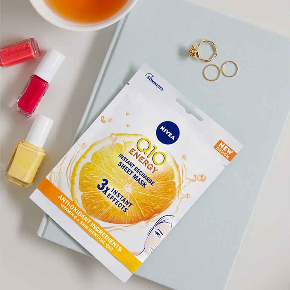 Ansiktsmask NIVEA Q10 Energy Sheet Mask 1 st NIVEA