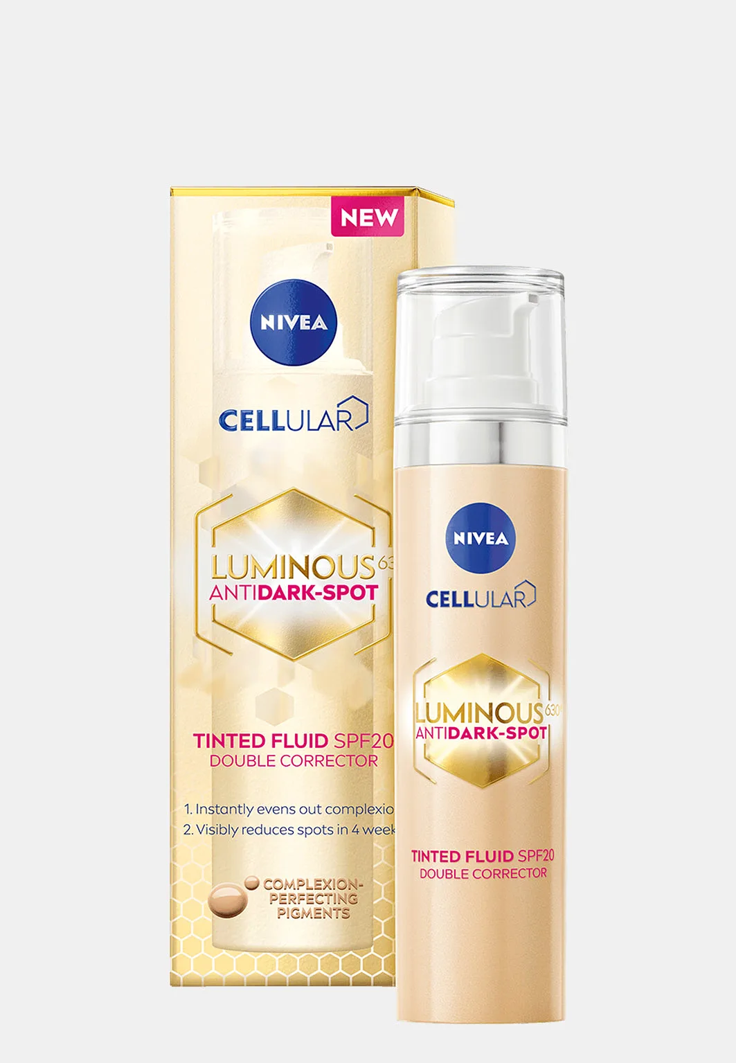 Färgad Dagkräm Cellular Luminous630 Anti Dark-Spot Tinted Fluid SPF 20 40 ml NIVEA