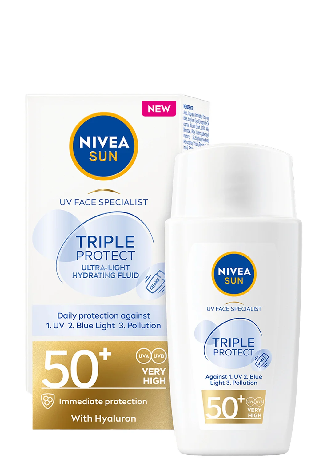 SPF Ansikte UV Face Triple Protect Fluid SPF 50+ 40 ml NIVEA