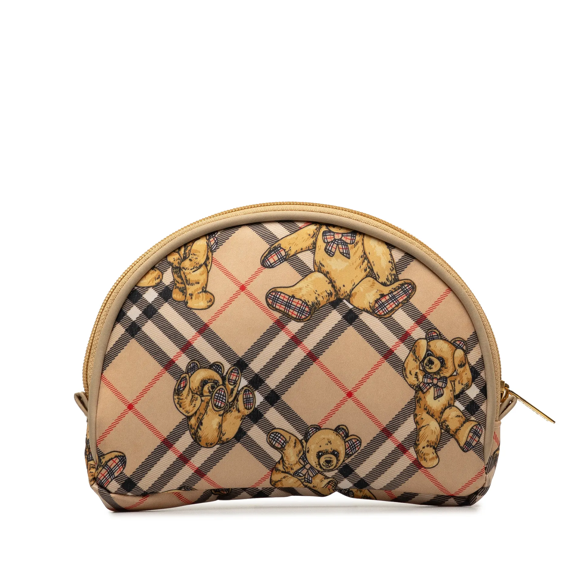 Burberry Nova Check Bears Canvas Pouch