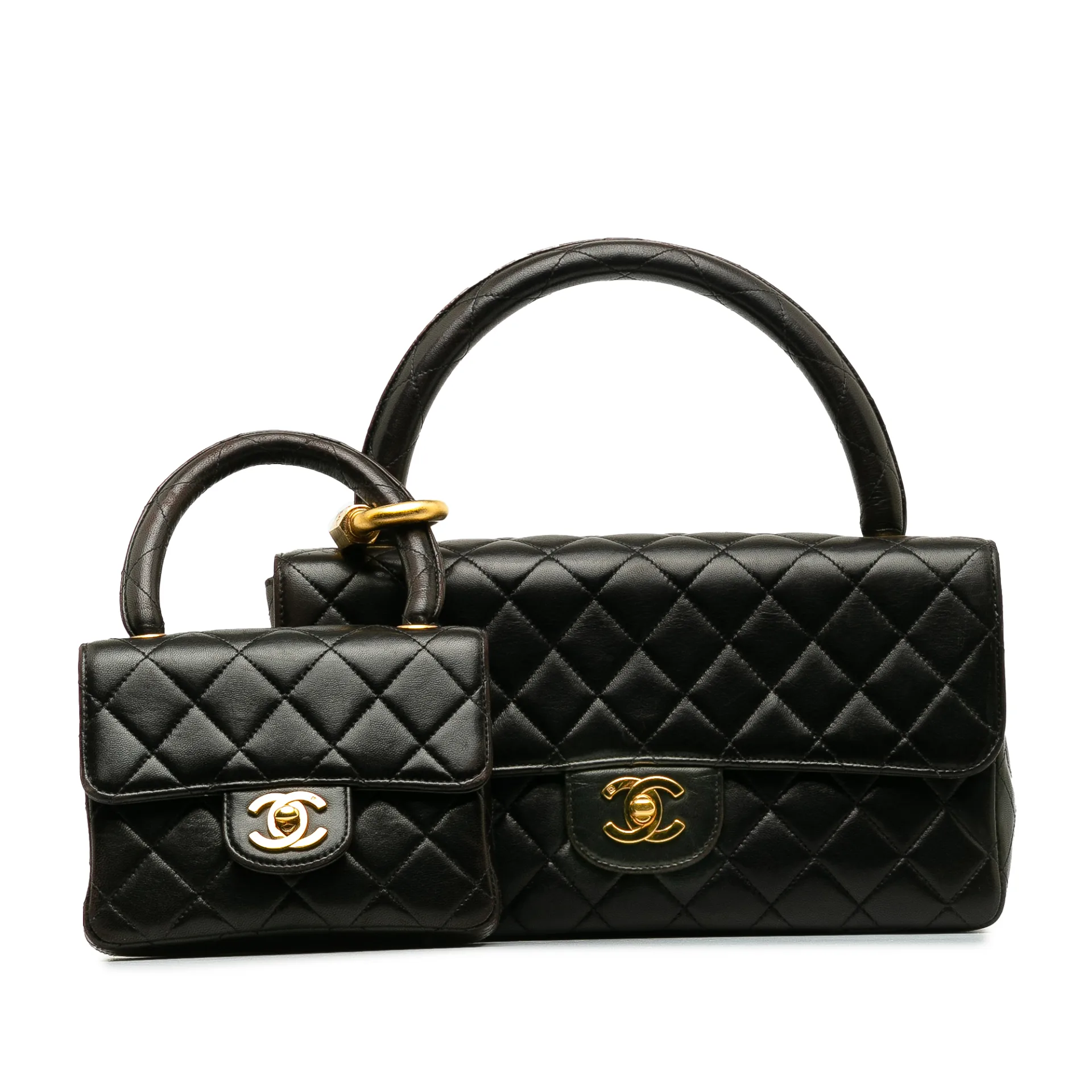 Chanel Classic Lambskin Kelly Flap Bag Set