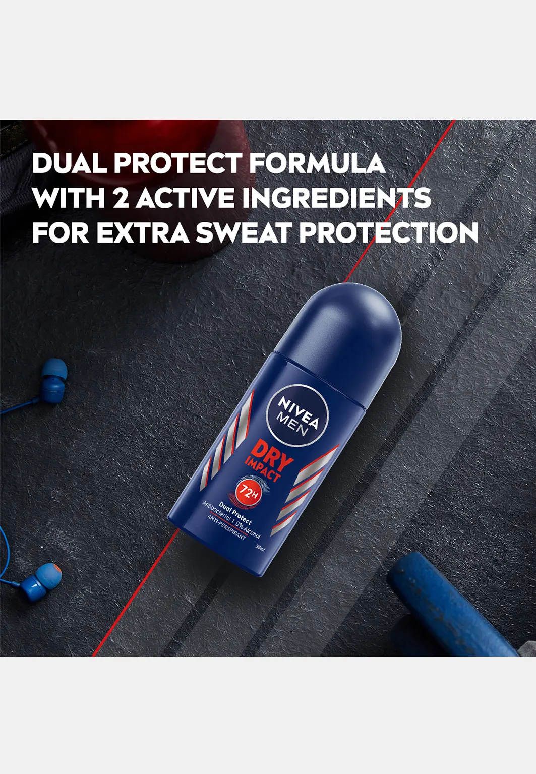 Antiperspirant Deo Roll on Dry Impact 50 ml NIVEA MEN