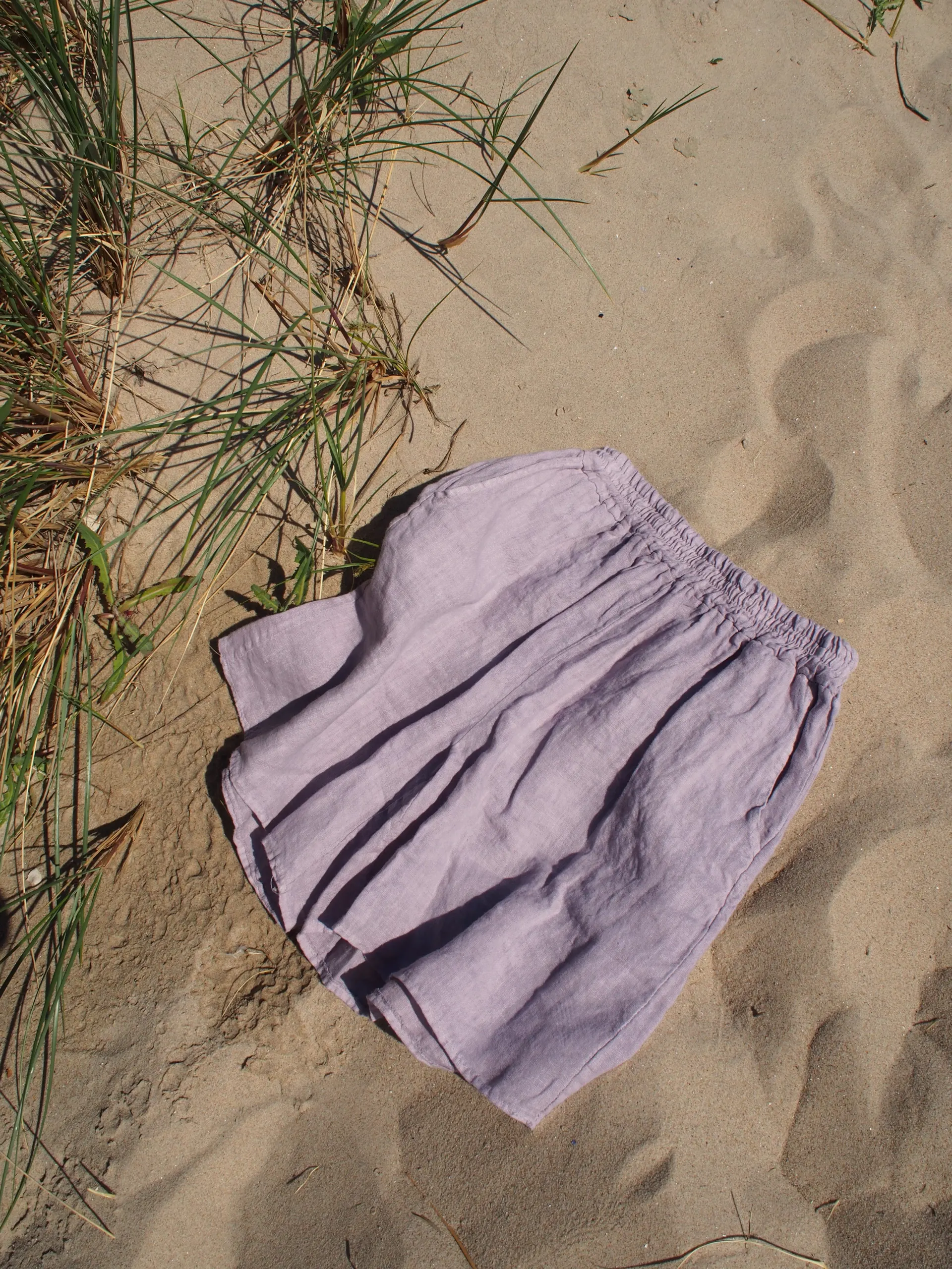 Tracy, Shorts, Linen - Dust Lavender