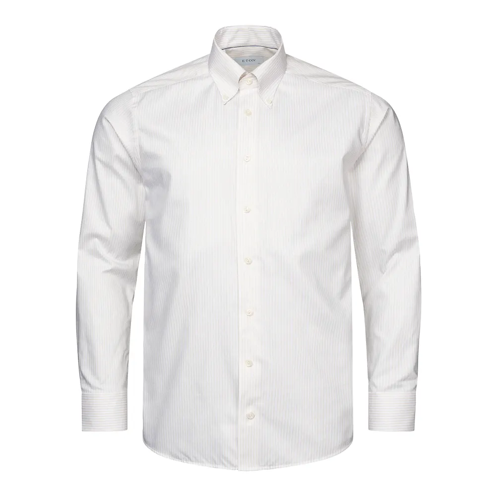 Slim Fit Randig Signature Oxford-skjorta