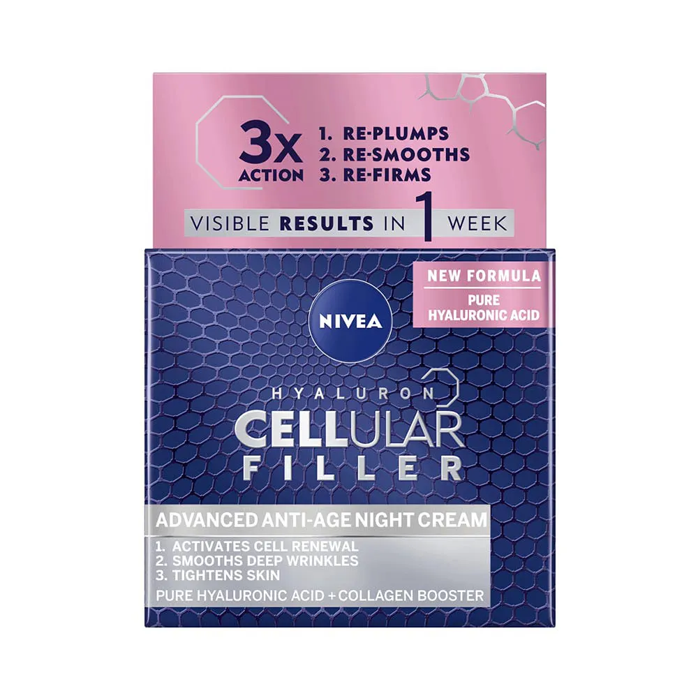 Nattkräm Hyaluron Cellular Filler Firming Night Cream 50 ml NIVEA